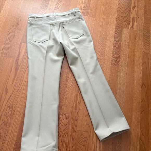 NEW Vintage Mens Levis Tan Sta-prest Bootcut Western Polyester Pants 36 X 32 - Picture 7 of 7